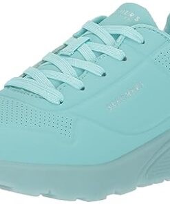 Skechers Kids Girls Uno Ice Sneaker, Turquoise, 13 Little Kid