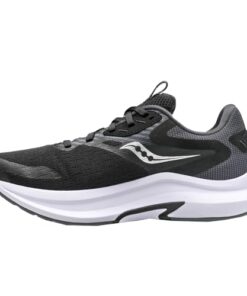 Saucony Men’s AXON 2 Running Shoe, Black/White, 9