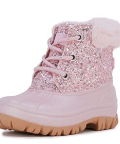 LONDON FOG Girls Toddler Tadley Cold Weather Warm Lined Snow Boot Fashion Snow Boots For Girls pink size 10