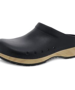 Dansko Kane Slip-On Mule Clog for Women – Lightweight Cushioned Comfort and Removable EVA Footbed with Arch Support – Easy Clean Uppers Kane Black 9.5-10 M US