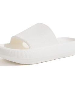 DOTONITH Pillow Slippers for Women Recovery Slide Sandals Shower Slides Shoes,White,7