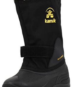 Kamik Unisex-Child Waterbugw Snow Boot, Black/Yellow, 13 W US Little Kid