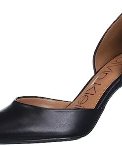 Calvin Klein Women’s Gloria Pump, Black Leather 967, 9