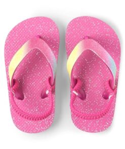 The Children’s Place Toddler Girls Flip Flops with Backstrap, Pink, 8-9