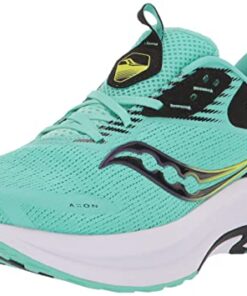 Saucony Women’s AXON 2 Running Shoe, Cool Mint/Acid, 7.5