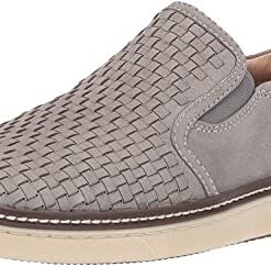 Johnston & Murphy Men’s McGuffey Woven Slip On Gray Tumbled Nubuck 8 M US