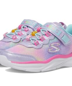 Skechers Kids Girls Power Jams Sneaker, Lavender/Multi, 11.5 Little Kid