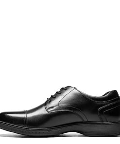Nunn Bush Men’s PRO Cap Toe Oxford with KORE Slip Resistant Comfort Technology, Black, 14 X-Wide