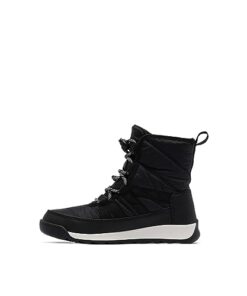 Sorel Youth Unisex Youth Whitney II Short Lace Waterproof Boots – Black, Black – Size 7