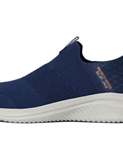 Skechers Men’s Ultra Flex 3.0 Smooth Step Slip-in Loafer, Navy, 12 Wide