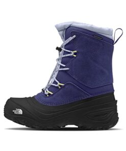 THE NORTH FACE Youth Alpenglow V Waterproof Boot, Cave Blue/TNF Black, 2