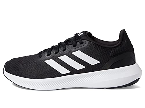 adidas Men’s Run Falcon 3.0 Shoe, Black/White/Black, 7