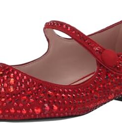 Kate Spade New York Women’s Maya Crystal Mary Jane Flat, Perfect Cherry, 8.5