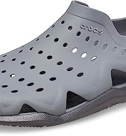Crocs Men’s Swiftwater Wave Sandals, Water Shoes, Charcoal/Graphite, 11 Men