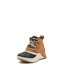 Sorel Youth Unisex Youth Out N About Classic Waterproof Boots – Camel Brown, Sea Salt – Size 3