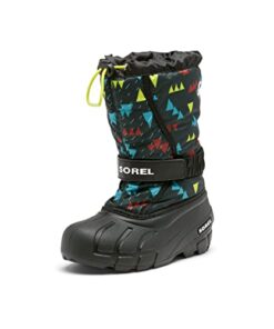 Sorel Youth Boys Flurry Print Boots – Black, Black – Size 7