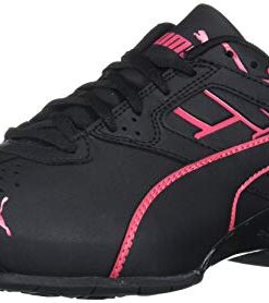 PUMA Women’s TAZON 6 GRAPHIC Cross Training Sneaker, Puma Black-Nrgy Rose, 9.5