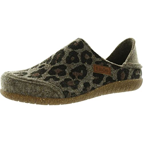 Taos Footwear Women’s Convertawool Tan Leopard Wool Clog 10-10.5 (M) US