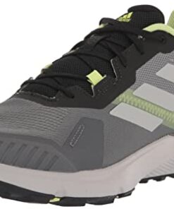 adidas Men’s Terrex Soulstride Trail Running Shoes, Grey/Grey/Pulse Lime, 9.5