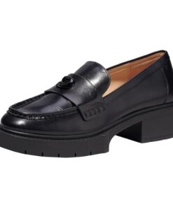 COACH Women’s Flats Leah Loafer, Color Black, Size 8.5