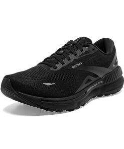 Brooks Men’s Adrenaline GTS 23 Supportive Running Shoe – Black/Black/Ebony – 11 Medium