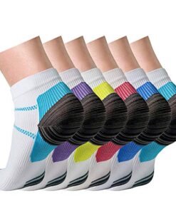 CHARMKING Graduated Compression Socks for Women & Men Circulation 15-20 mmHg is Best for Athletic, Running, Flight Travel, Pregnant, Cycling (Multi 01,S/M)