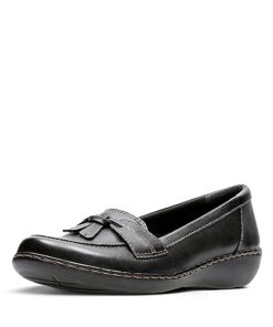 Clarks Women’s Ashland Bubble Slip-On Loafer, Black, 12 M US