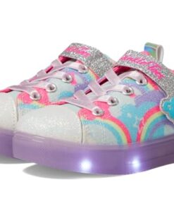 Skechers Kids Girls Twinkle Sparks Ice 2.0-Shim Sneaker, Multi, 12 Little Kid