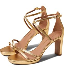 Chinese Laundry Women’s Taryn New Metallic Heeled Sandal, Gold, 8