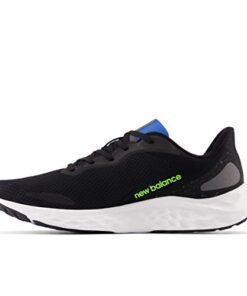 New Balance Men’s Fresh Foam Arishi V4 Running Shoe, Black/Pixel Green/Cobalt, 7.5 X-Wide