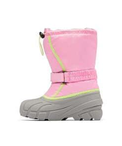Sorel Youth Unisex Youth Flurry Boots – Blooming Pink, Chrome Grey – Size 5