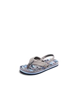 Reef Kids Boys Sandals, Little Ahi, Tan Sharks, 12