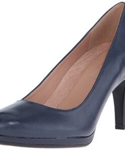 Naturalizer Womens Michelle Classic High Heel Pump,Navy Leather,7.5