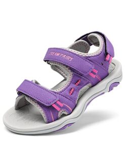 DREAM PAIRS Unisex-Child 170891_K Fashion Athletic Sandal Purple Fuchsia Lt.grey – 5 Big Kid