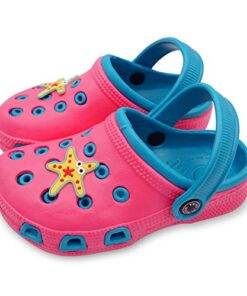 Namektch Toddler Little Kids Clogs Slippers Sandals, Non-Slip Girls Boys Clogs Slide Lightweight Garden Shoes Slip-on Beach Pool Shower Slippers Pink