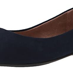 Amazon Essentials Women’s Pointed-Toe Ballet Flat, Navy, 15