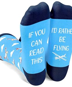 Zmart Airplane Socks for Men Pilot Socks Plane Socks Helicopter Socks, Pilot Gifts Aviation Airplane Gifts Plane Gifts Gifts For Plane Lovers