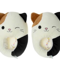 Squishmallows Cam the Cat Slippers – Plush Lightweight Warm Comfort Soft Aline Slipper House Shoes for kids girl boy – Cat Cam (sizes 13-1 Little Kid)