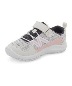 OshKosh B’Gosh Girls Loopy Sneaker, White/Pink, 10 Toddler