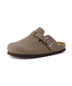 CUSHIONAIRE Kid’s Hana Cork Footbed Clog with +Comfort, Brown Nubuck 3