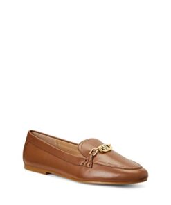 LAUREN Ralph Lauren Womens Averi Nappa Leather Loafer Deep Saddle Tan 8.5 B – Medium