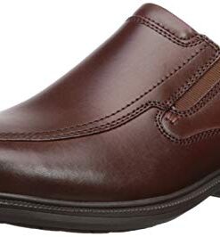 Nunn Bush mens Bleeker Street Slip on With Kore Slip Resistant Comfort Technology Loafer, Cognac, 10.5 Wide US