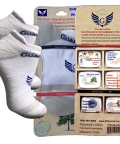 GUARDIANGEL Diabetic Neuropathy Socks, Silicone Cushion Over Toes in Cotton Fabric Layers, toenails Guard, Arch Compression, Cushion Bunion, Toes, Stop swelling/ulcers, by Podiatrist, Men size 9-14