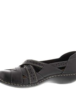 Clarks Women’s Ashland Spin Q Slip-On Loafer, Black, 9 Wide