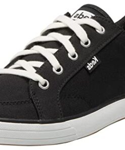 Keds Women’s Center III Sneaker, Black Canvas, 11 W US