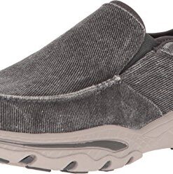 Skechers Men’s Relaxed Fit-Creston-Moseco Moccasin, Charcoal, 12 Wide US