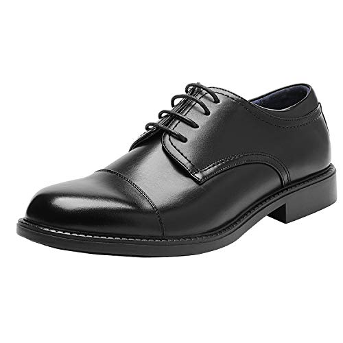 Bruno Marc Men’s Downing-01 Black Leather Lined Dress Oxford Shoes Classic Lace Up Formal Size 10.5 M US