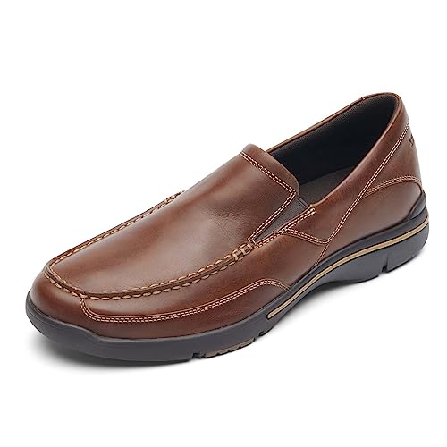 Rockport Men’s Eberdon Loafer, Tan Smooth Leather, 9.5