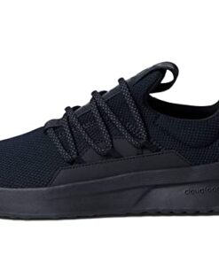 adidas Men’s Lite Racer Adapt 5.0 Running Shoe, Black/Black/Grey (Wide), 14