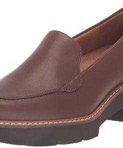 Naturalizer Womens Cabaret Slip On Lightweight Lug Heeled Loafer Cappuccino 7 M